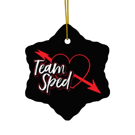 Team Sped Teacher Awareness Special Education Ceramic Ornaments