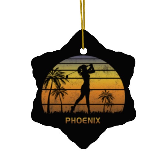 Retro Phoenix Women's Golf Golfing Fan Golfer Gift Ceramic Ornaments