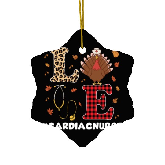 Thanksgiving Cardiac Nurse Costume Ceramic Ornaments