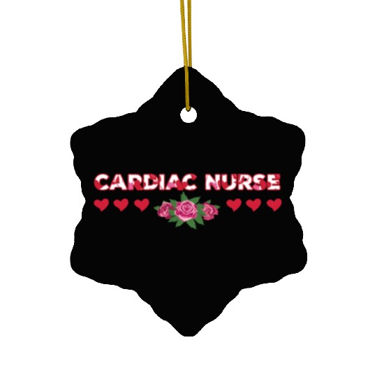 Cute Cardiac Nurse Apparel Ceramic Ornaments