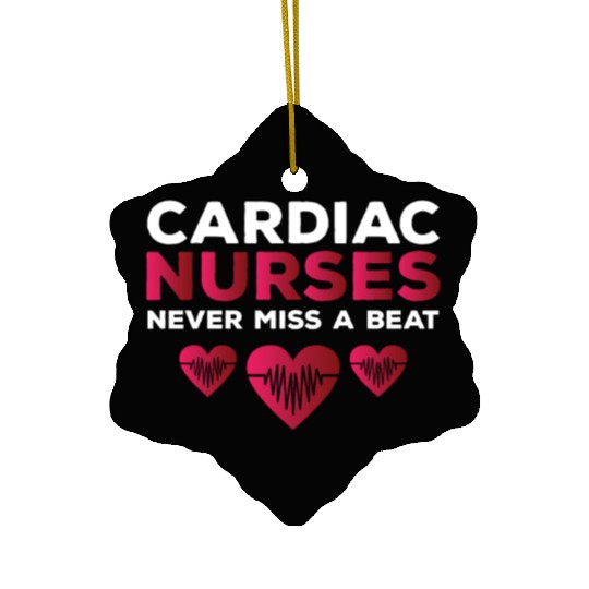 Funny Cardiac Nurse Saying Ceramic Ornaments