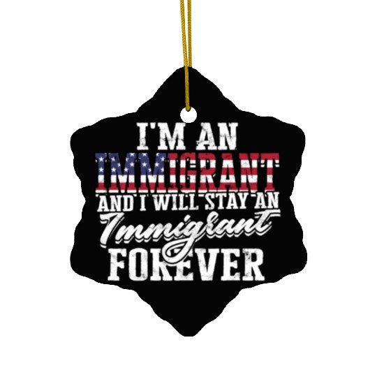 US Immigrant Indigenous USA Immigrants america Ceramic Ornaments