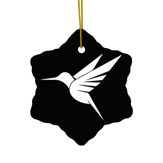 Floating Hummingbird Tattoo Tribal Swinging Ceramic Ornaments