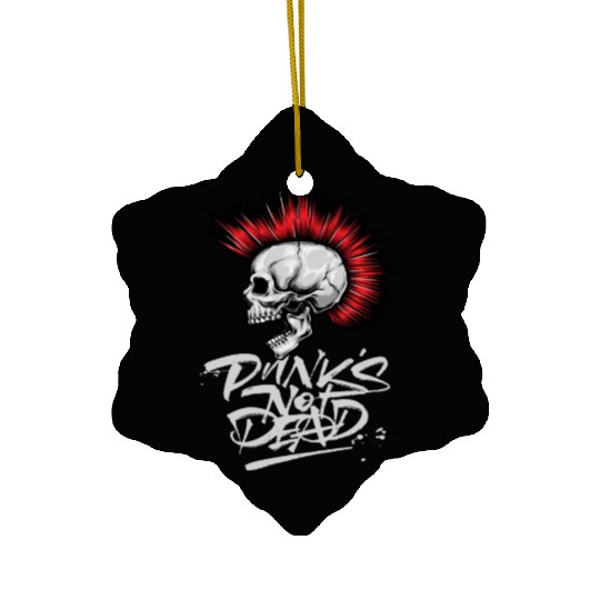 skeleton Bone Skull Punk Rock Band Metal Music Ceramic Ornaments