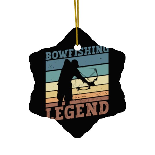 Bowfishing Legend Bowfishing Fishing Fisherman Ceramic Ornaments