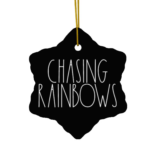 Chasing Rainbows White Rae Dunn Inspired Decor Ceramic Ornaments