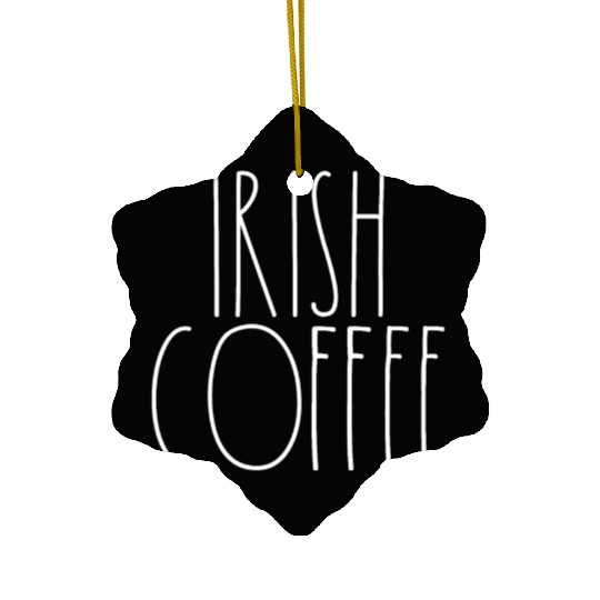 Irish Coffee White Rae Dunn Inspired Minimalist Ceramic Ornaments