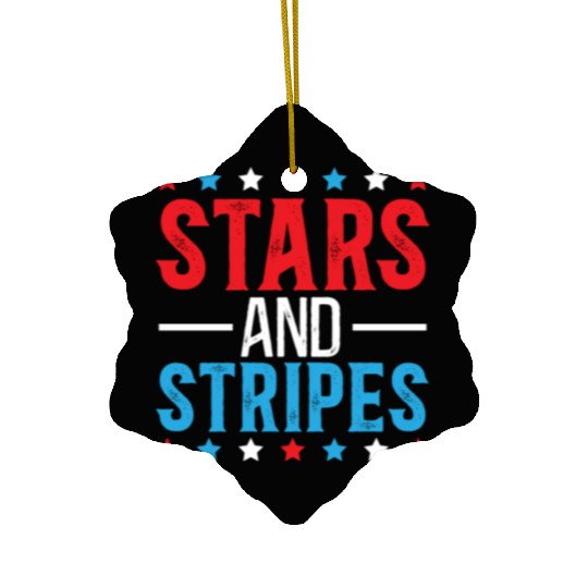 Stars And Stripes America USA Flag 4th Of July Ceramic Ornaments