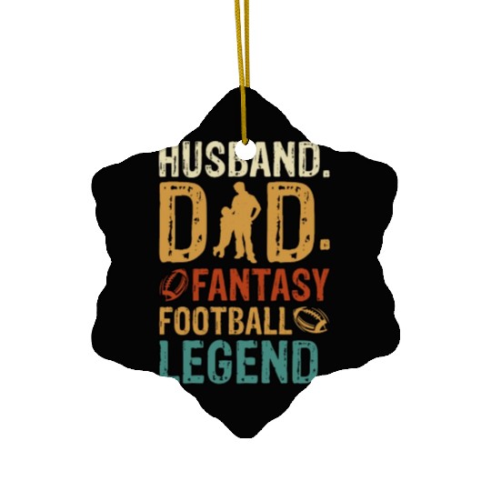 Husband Dad Fantasy Father's Day Fantasy Football Ceramic Ornaments