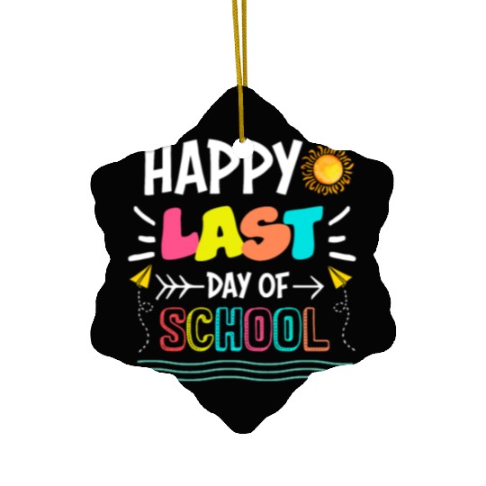 Happy Last Day Of School Student Graduation Ceramic Ornaments