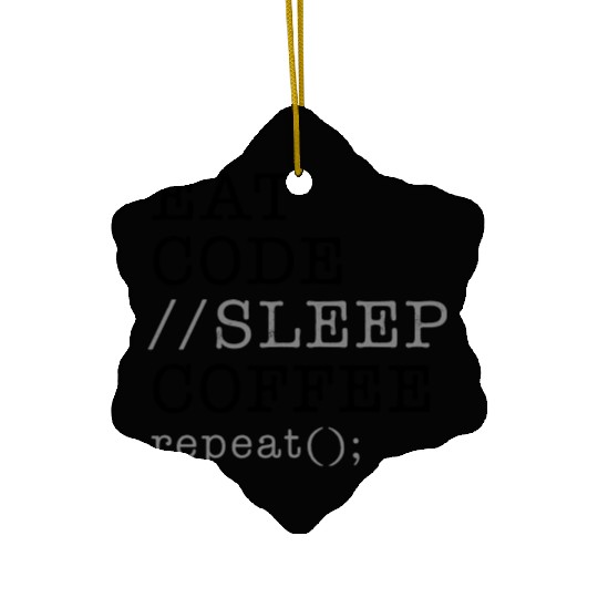 Computer Science Python Programmer Eat Code Sleep Ceramic Ornaments