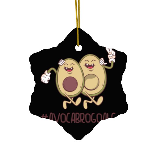 Sibling Big Brother Avocado Goals Hilarious Puns Ceramic Ornaments