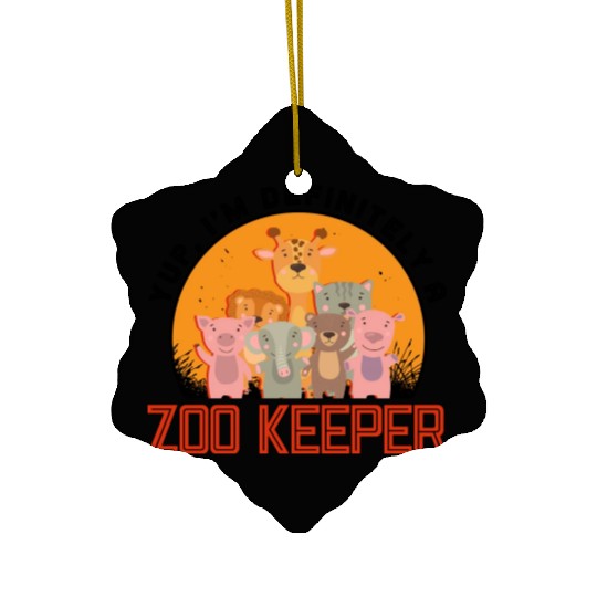Zookeeper Wildlife Zookeeping Nature Zoo Animal Ceramic Ornaments