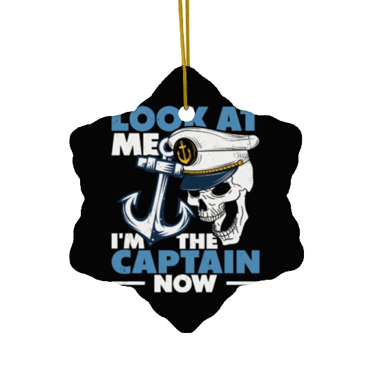 Captain Boat Lovers Fishermen Sailing Boating Ceramic Ornaments