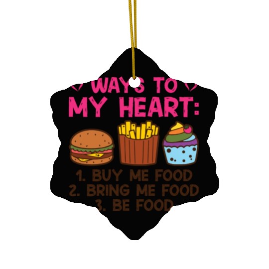 Ways To My Heart Food Valentine s Day Couples In Ceramic Ornaments