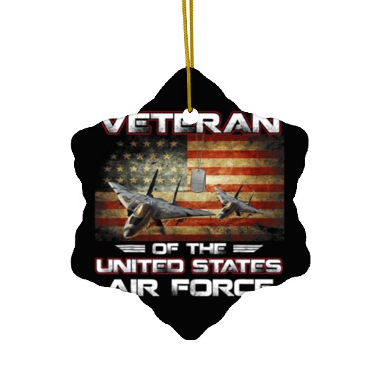 Veteran of the United States US Air Force Ceramic Ornaments