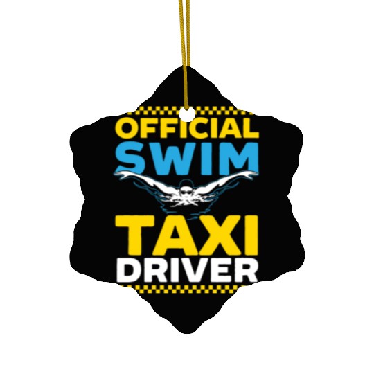 Official Swim Taxi Driver Taxi Taxicab Cab Driver Ceramic Ornaments