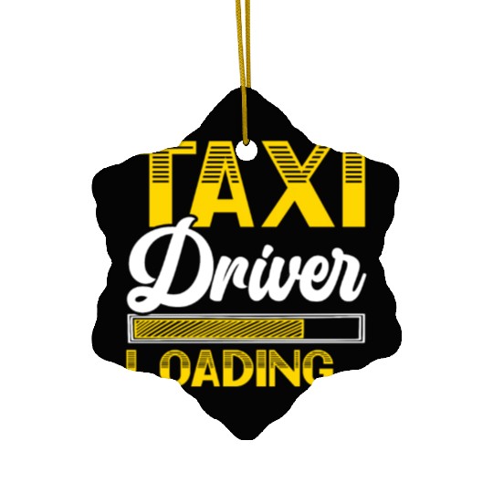 Taxi Driver Loading Taxicab Cab Driver Cabbie Ceramic Ornaments
