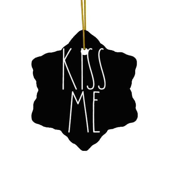 Kiss Me White Rae Dunn Inspired Minimalist Decor Ceramic Ornaments