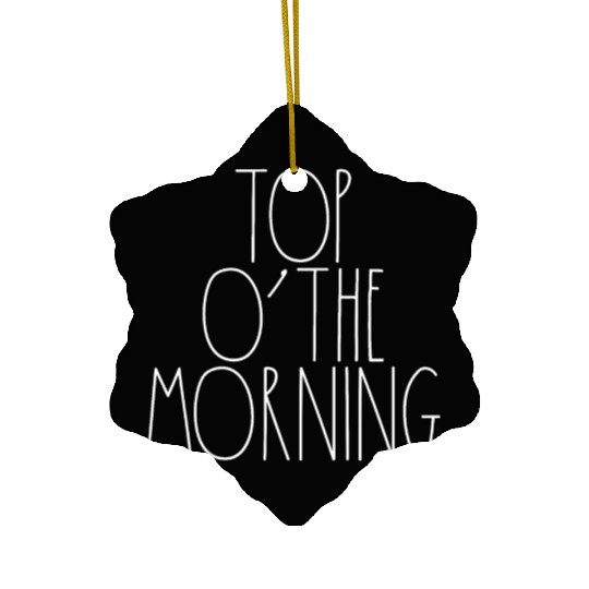 Top O' The Morning White Rae Dunn Inspired Decor Ceramic Ornaments