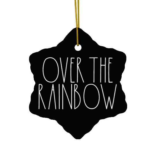 Over the Rainbow White Rae Dunn Inspired Decor Ceramic Ornaments