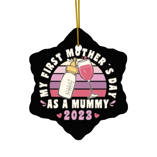 Mother's Day First Mother's Day 2023 Retro Vintage Ceramic Ornaments