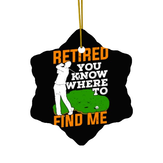 Golfing Retirement Retired Golfer Gift Ceramic Ornaments