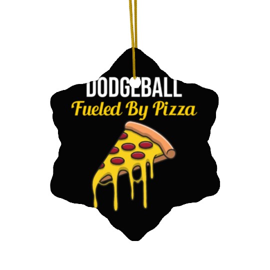 Dodgeball Player Coach Team Sports Pizza Funny Ceramic Ornaments