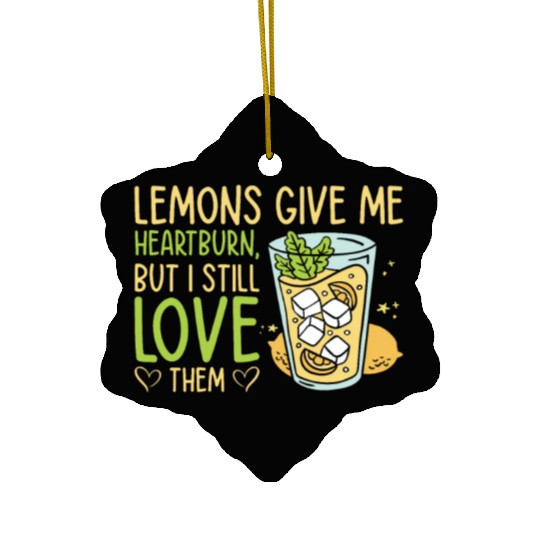 Lemon Fruit Lemonade Citrus Ceramic Ornaments