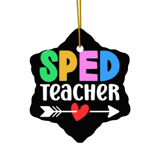 Sped Teacher Special Education Cute Awareness Ceramic Ornaments