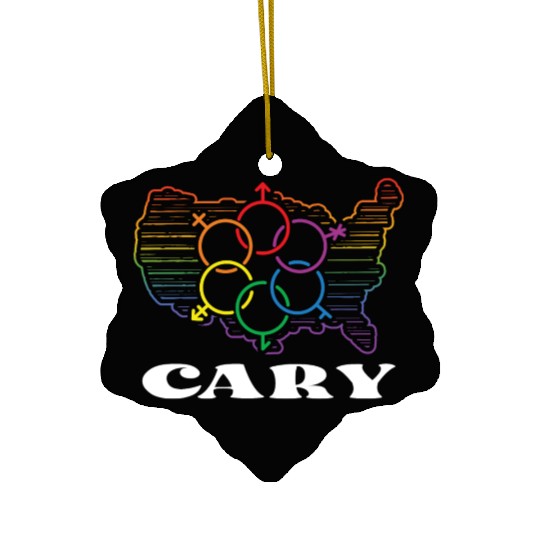 Cary Pride Month Pride Flag LGBT Community LGBTQ F Ceramic Ornaments