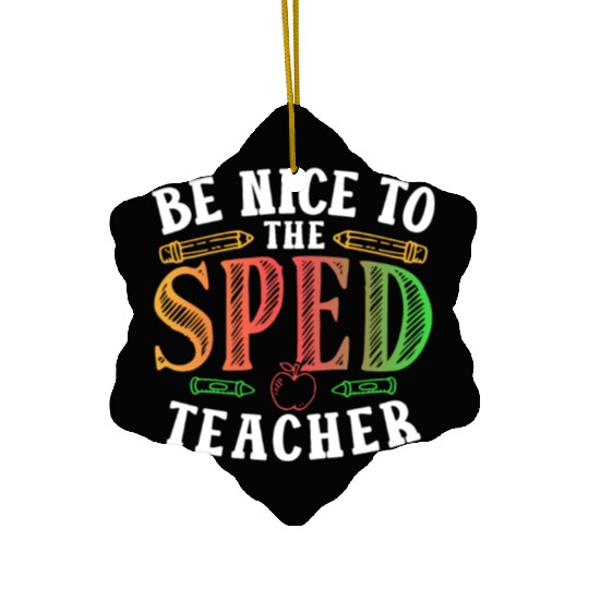 Be Nice To The Sped Teacher Special Education Cute Ceramic Ornaments