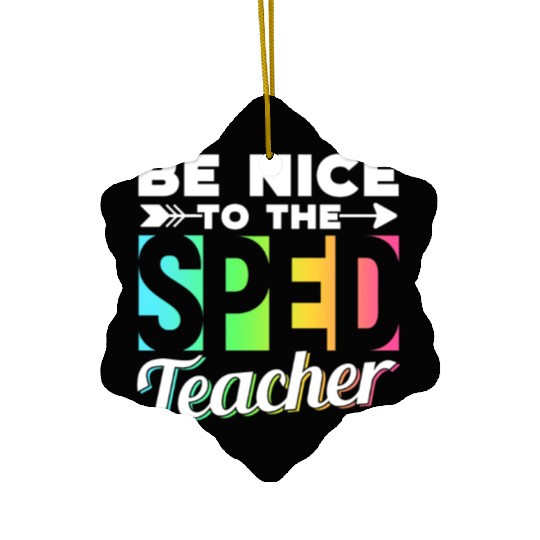 Be Nice To The Sped Teacher Special Education Cute Ceramic Ornaments