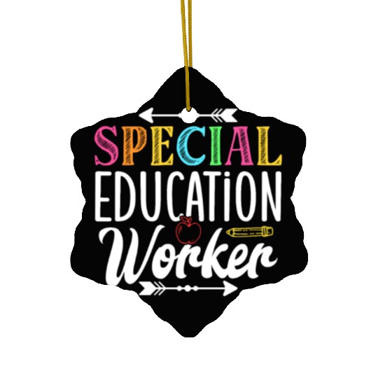 Special Education Worker Sped Teacher Awareness Ceramic Ornaments
