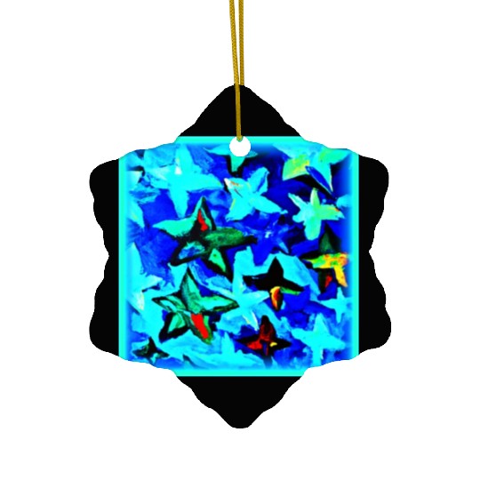 Blue Starry Night Sky Painting. Buy Now Ceramic Ornaments