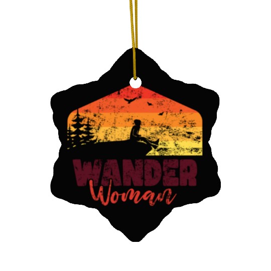 Wander Women in the nature Ceramic Ornaments
