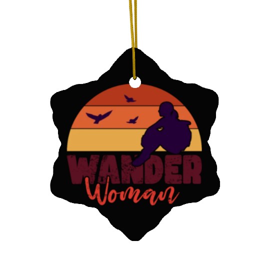 Wander Women in the nature Ceramic Ornaments