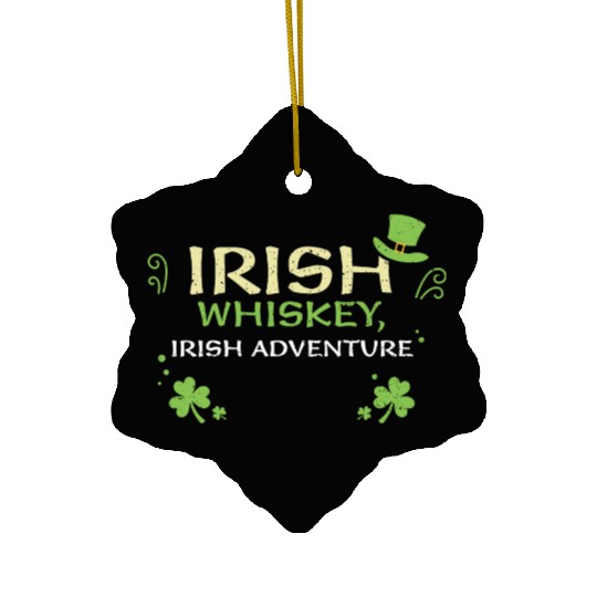 Irish whiskey, Irish adventure Ceramic Ornaments