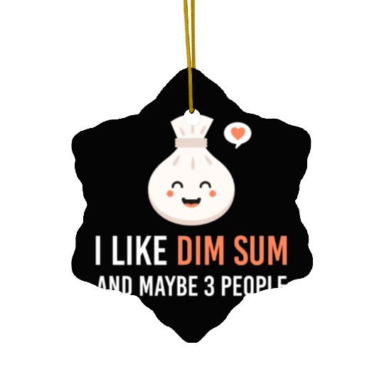 i like dim sum and maybe 3 people Yum Cha Dumpling Ceramic Ornaments