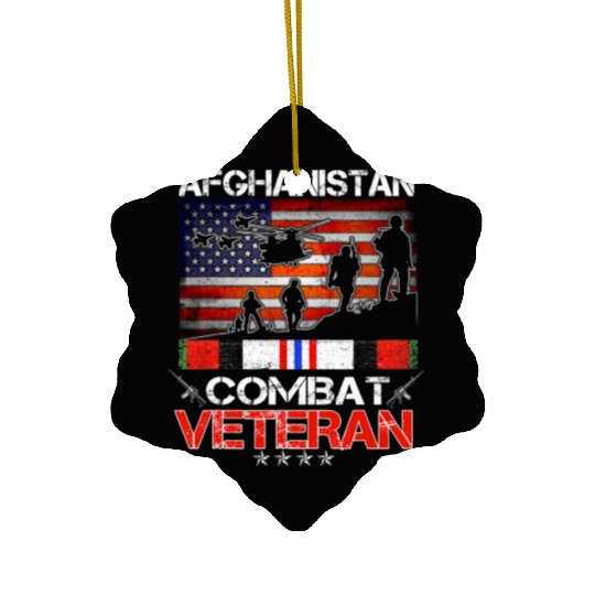 afghanistan combat veteran us veteran military Ceramic Ornaments