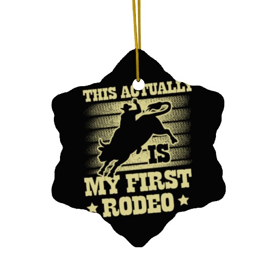 Bull Rider Bull Riding Western Rodeo Cowboy Lover Ceramic Ornaments