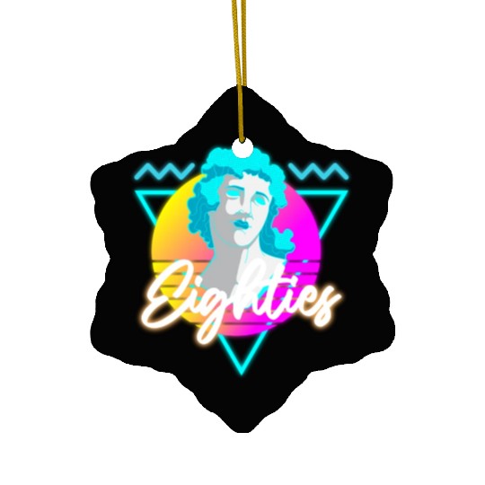 Retro Disco Nostalgia Neon Ceramic Ornaments