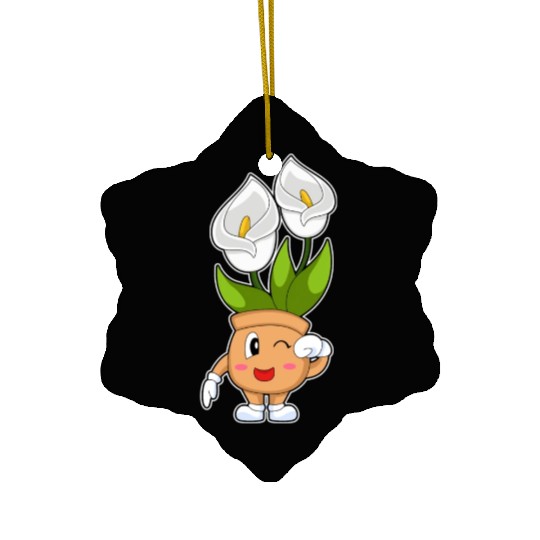 Plant Pot Calla Lily Flower Ceramic Ornaments