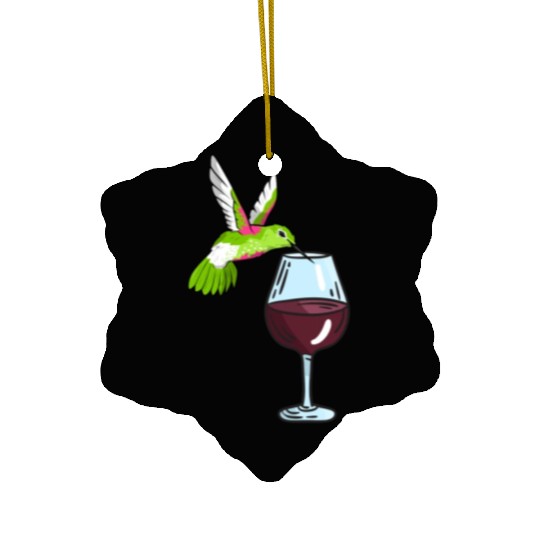 Hummingbird Drinking Wine Birdwatching Hummingbird Ceramic Ornaments