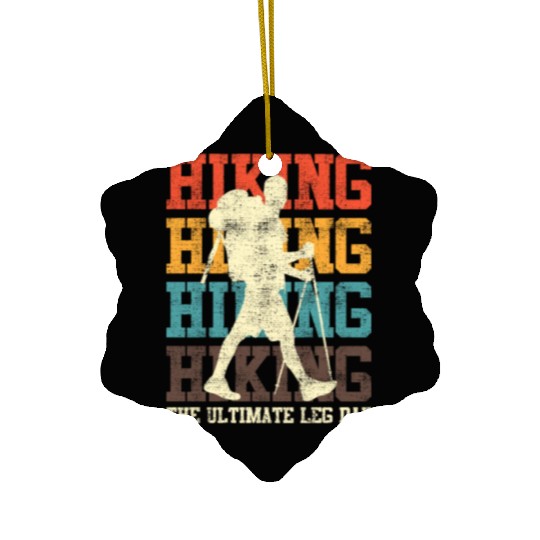 Wanderlust Ultimate Leg Day Mountain Fan Hiking Ceramic Ornaments