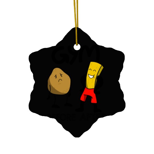 Funny Gym Potatoes Fitness Fun Ceramic Ornaments