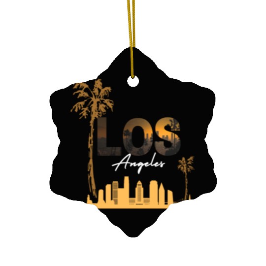 Los Angeles vibes Ceramic Ornaments