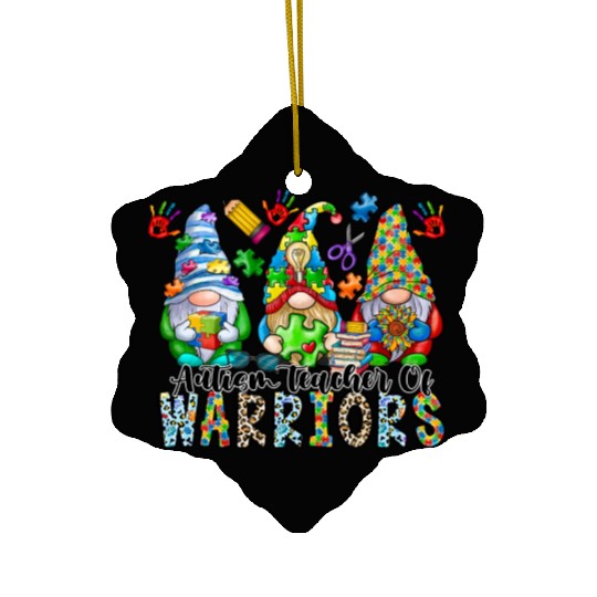 Autism Teacher Of Warriors Ceramic Ornaments