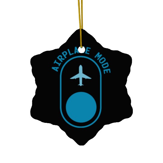 Airplane Mode Vacation Traveling Adventure Relax Ceramic Ornaments