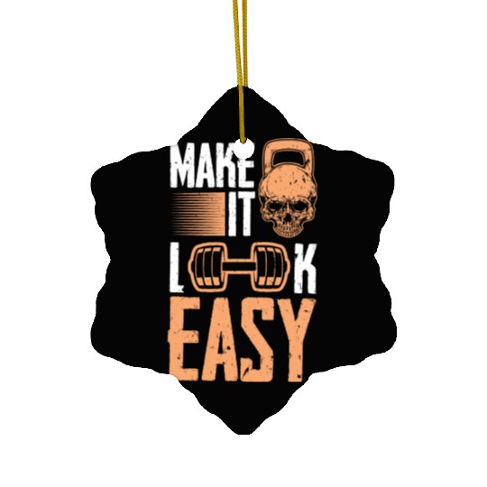 Bodybuilder Weights Gym Workout Fitness Training Ceramic Ornaments